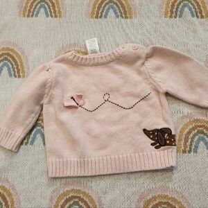 Vintage Gymboree outlet 3-6 months teenie puppy pink sweater